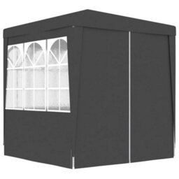 Walplus Professional Party Tent Garden Gazebo Canopy With Side Walls 2X2 M Anthracite 90Gm - thumbnail 1