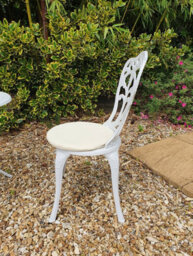 Sh&g Hanging Swing Chair - Basket Chair, Stand & Cushion Set - Grey Rattan & Steel With Cream Cushion - Signature Homes And Garden - thumbnail 4