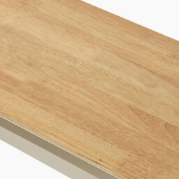 Furniturebox Uk Blakeney Oak And Cream Solid Wood Dining Bench - thumbnail 6