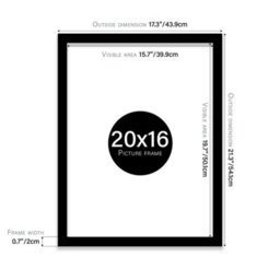 20X16 Black Picture Frame (40.6 X 50.8Cm) Poster, Photo, Artwork, Gallery Wall Or Print - thumbnail 3