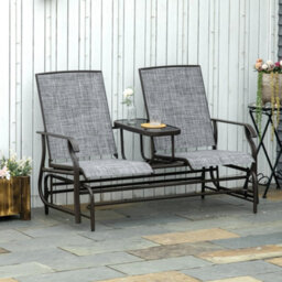 Outsunny 2 Seater Rocker Double Rocking Chair Lounger Outdoor Garden Furniture - thumbnail 7