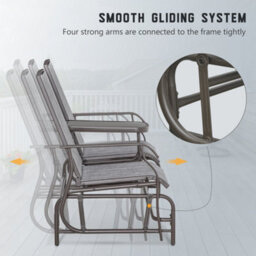 Outsunny 2 Seater Rocker Double Rocking Chair Lounger Outdoor Garden Furniture - thumbnail 6