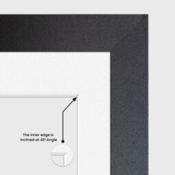AK Frames 40X20Cm Black Sleek Multi Photo Frame With White Mount - Holds 3 Apertures (3X) 6X4 Photos - thumbnail 7