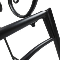 Outsunny Garden Bench, Metal Outdoor Patio Garden Loveseat, Black - thumbnail 9