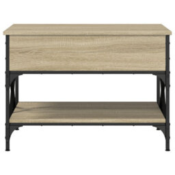 Berkfield Coffee Table Sonoma Oak 70X50X50 Cm Engineered Wood And Metal - thumbnail 5