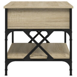 Berkfield Coffee Table Sonoma Oak 70X50X50 Cm Engineered Wood And Metal - thumbnail 6