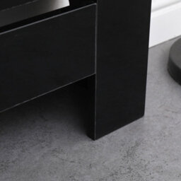 Furniturehmd Modern Radiator Cover High Gloss Black Decorative Cabinet For Living Room, Bedroom,horizontal Slats,extra Large - thumbnail 5