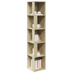Walplus Corner Cabinet Sonoma Oak 33X33X164.5 Cm Engineered Wood - thumbnail 4