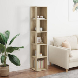 Walplus Corner Cabinet Sonoma Oak 33X33X164.5 Cm Engineered Wood - thumbnail 3
