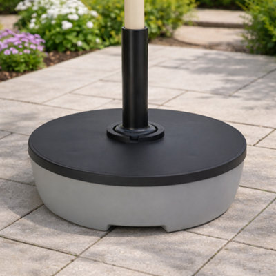Jack Stonehouse Jsh Patio Umbrella Parasol Stand Base Sturdy 20L 32Kg Max Fill Black & Grey Garden Weight Sand Or Water - image 1