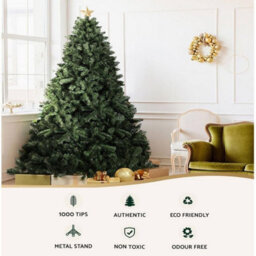 Uetian 6Ft Christmas Tree Green Artificial Foldable Reusable Indoor Outdoor - thumbnail 7