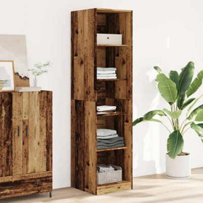 Vidaxl Wardrobe Old Wood 50X50X200 Cm Engineered Wood - image 1
