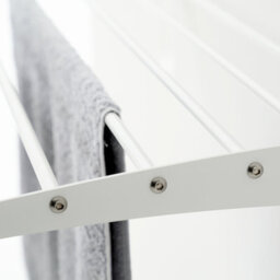 2X Foxydry Fold 60, Steel And Aluminium Folding Up Wall-Mounted Clotheshorse, 60X9X50 Cm White2 Pieces - thumbnail 4