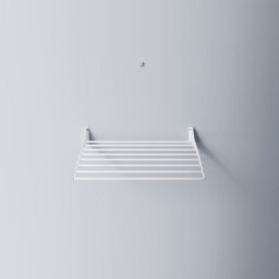 2X Foxydry Fold 60, Steel And Aluminium Folding Up Wall-Mounted Clotheshorse, 60X9X50 Cm White2 Pieces - thumbnail 3
