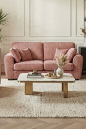Loft Home Amara Blush Pink 2 Seater Fabric Sofa - thumbnail 6