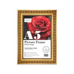 A5 Gold Ornate Picture Frame (21 X 14.7Cm) Poster, Photo, Artwork, Gallery Wall Or Print - thumbnail 1