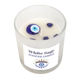 Something Different White Sage All Seeing Eye Scented Candle Frosted/white (One Size) - thumbnail 1