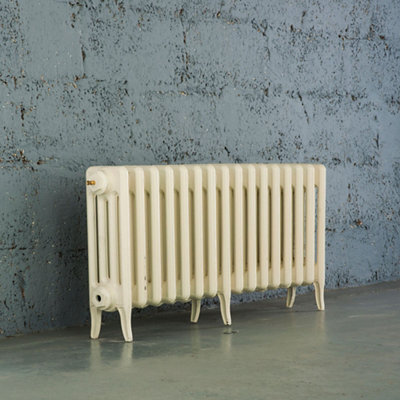 Arroll Neo-Classic Cream 4 Column Radiator, (W)994mm X (H)460mm