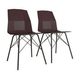 Dorel Home Riley Molded Dining Chair Burgundy - thumbnail 3