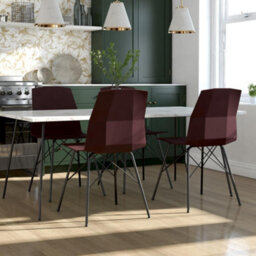 Dorel Home Riley Molded Dining Chair Burgundy - thumbnail 2