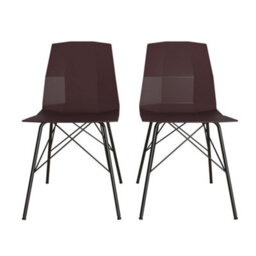 Dorel Home Riley Molded Dining Chair Burgundy