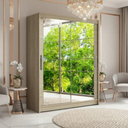 Westa Xi 150 Elegant Mirrored Sliding Sonoma Wardrobe For Contemporary Interiors - thumbnail 1