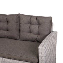 Beliani Garden Lounge Set With Table 8 Seater Viterbo With Cushions Pe Rattan Grey - thumbnail 6