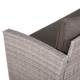 Beliani Garden Lounge Set With Table 8 Seater Viterbo With Cushions Pe Rattan Grey - thumbnail 7
