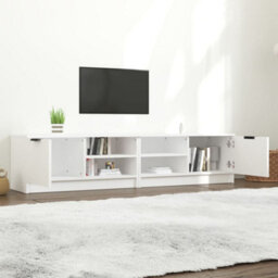 Berkfield Tv Cabinets 2 Pcs White 80X35X36.5 Cm Engineered Wood - thumbnail 3