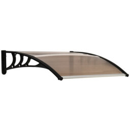 Outsunny Outdoor Window Door Canopy Fixed Awning Porch Uv Water Cover Brown - thumbnail 2