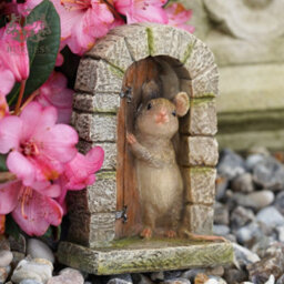 Burgess Resin Mouse Door Ornament Home Garden Outdoor Indoor Animal Sculpture - thumbnail 4