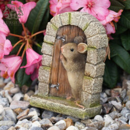 Burgess Resin Mouse Door Ornament Home Garden Outdoor Indoor Animal Sculpture - thumbnail 3