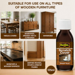 Rustins Scratch Cover Restore & Protect Medium Wood 125Ml - thumbnail 7