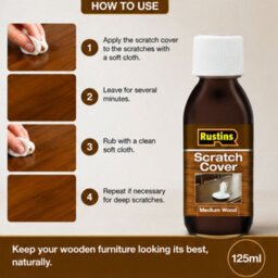 Rustins Scratch Cover Restore & Protect Medium Wood 125Ml - thumbnail 8