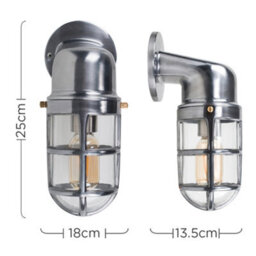 Valuelights Quay Stylish Ip44 Rated Nautical Design Aluminium Metal Outdoor Wall Fisherman Light Lantern With Led Bulb - thumbnail 8