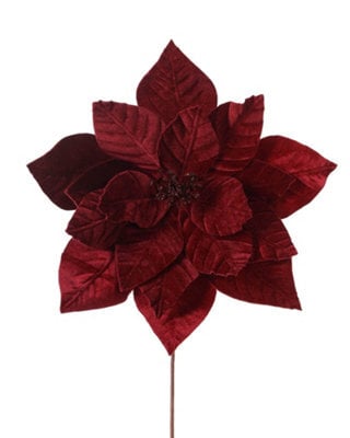 Werchristmas Burgundy Oversized Artificial Poinsettia Flower 46 Cm - image 1