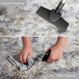 Ameha Tye Dye Light Grey Shaggy Rug For Hallway Soft Fluffy Runner Bedside Runner For Kids Room, 60X220Cm - thumbnail 6