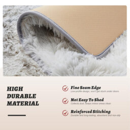 Ameha Tye Dye Light Grey Shaggy Rug For Hallway Soft Fluffy Runner Bedside Runner For Kids Room, 60X220Cm - thumbnail 3
