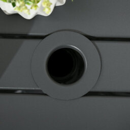 Outsunny Garden Side Table Coffee Table With Umbrella Hole For Patio Balcony - thumbnail 9