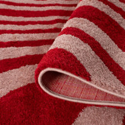 The Rugs Joli Red And Pink Striped Rug Soft Dense Pile Easy To Clean And Pet Friendly For Living Rooms And Bedrooms - thumbnail 6