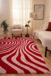 The Rugs Joli Red And Pink Striped Rug Soft Dense Pile Easy To Clean And Pet Friendly For Living Rooms And Bedrooms - thumbnail 4