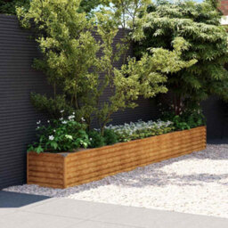 Berkfield Durable Garden Raised Bed 386X50X36 Cm Corten Steel - thumbnail 2