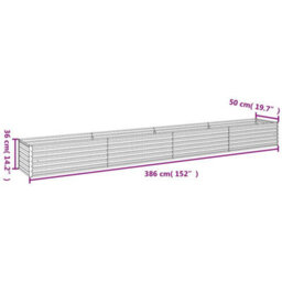 Berkfield Durable Garden Raised Bed 386X50X36 Cm Corten Steel - thumbnail 7