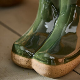 Dibor Set Of 2 Small And Large Dark Green Wellington Indoor Outdoor Garden Planter - thumbnail 5