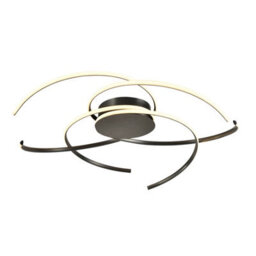 Luminosa Lighting Luminosa Cadence Integrated Led Semi Flush Ceiling Light Black 2700-5000K Remote Control - Uk Stock - thumbnail 4
