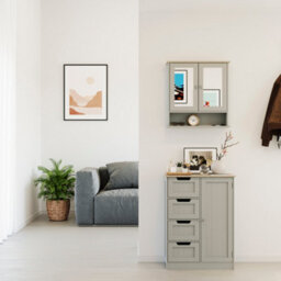 Lassic Bath Vida Priano Grey 4 Drawer 1 Door Freestanding Bathroom Cabinet Unit - thumbnail 4