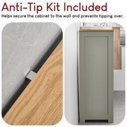Lassic Bath Vida Priano Grey 4 Drawer 1 Door Freestanding Bathroom Cabinet Unit - thumbnail 6