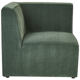 Beliani Modular Corner Sofa 4 Seater Lemvig Corduroy Green With Ottoman Left Hand - thumbnail 7