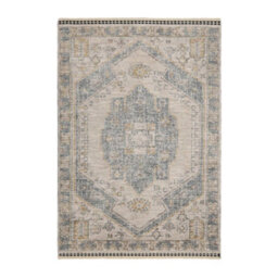 Melrose Mateo Traditional Vintage Look Blue Design Indoor Medium Area Rug 120/170Cm - thumbnail 4