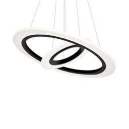 Milagro Cosmo Black Led Pendant Lamp 36W Stylish Contemporary Circular Ring Lights - thumbnail 2